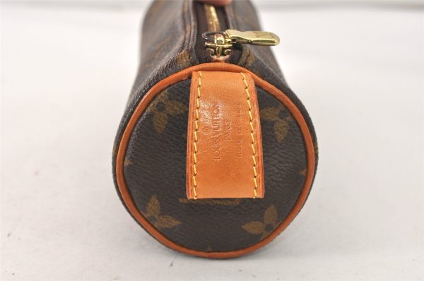 Authentic Louis Vuitton Monogram Trousse Ronde Pen Case Pouch M47630 Junk 5417K For Sale