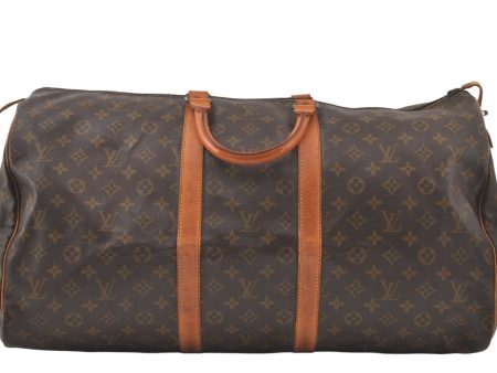 Authentic Louis Vuitton Monogram Keepall 55 Travel Boston Bag Old Model LV 7339K Supply