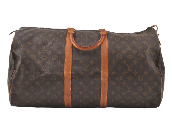 Authentic Louis Vuitton Monogram Keepall 55 Travel Boston Bag Old Model LV 7339K Supply