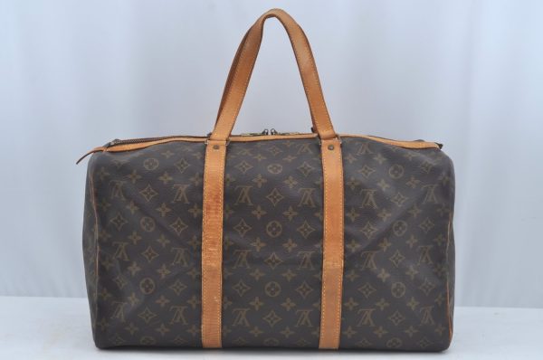 Authentic Louis Vuitton Monogram Sac Souple 45 Hand Boston Bag M41624 LV 3915K Sale