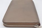 Authentic HERMES Azap Silk In Long Wallet Purse Leather Brown Junk 6482K Hot on Sale