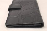 Authentic Salvatore Ferragamo Gancini Design Leather Long Wallet Black 6471K Hot on Sale