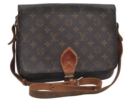 Authentic Louis Vuitton Monogram Cartouchiere GM Shoulder Bag Old Model K8175 on Sale