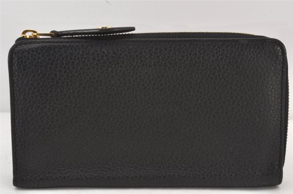 Authentic Louis Vuitton Taurillon Portefeuille Comet Wallet M63102 Black 6320K Hot on Sale