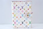 Louis Vuitton Monogram Multicolor Agenda PM Notebook Cover White Pink 2602K Online Hot Sale