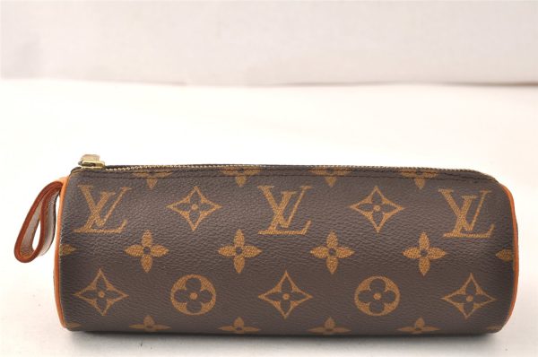 Authentic Louis Vuitton Monogram Trousse Ronde Pen Case Pouch M47630 Junk 5417K For Sale