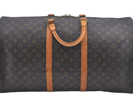 Auth Louis Vuitton Monogram Keepall Bandouliere 60 Travel Boston Bag LV L0490 Online Sale