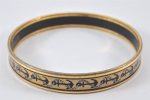 Authentic HERMES Email PM Bangle Anchor Motif Gold Black 7555K Online now