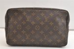 Auth Louis Vuitton Monogram Trousse Toilette 28 Clutch Hand Bag Old Model 4236K Discount