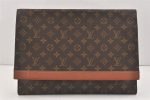 Authentic Louis Vuitton Monogram Porte Envelope Documents Case M51801 LV 3203K For Sale