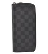 Authentic Louis Vuitton Damier Graphite Zippy Wallet Vertical N63095 LV 6277K Online now