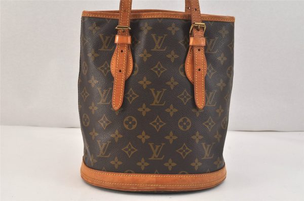 Authentic Louis Vuitton Monogram Bucket PM Shoulder Tote Bag Old Model LV 3464K Fashion