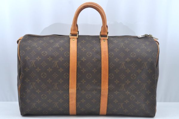 Authentic Louis Vuitton Monogram Keepall 50 Travel Boston Bag M41426 LV L0323 Hot on Sale