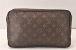 Auth Louis Vuitton Monogram Trousse Toilette 28 Clutch Hand Bag Old Model 6466K Discount