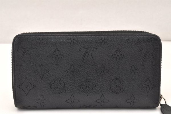 Authentic Louis Vuitton Mahina Zippy Wallet Long Purse Black M61867 LV 6278K Online now