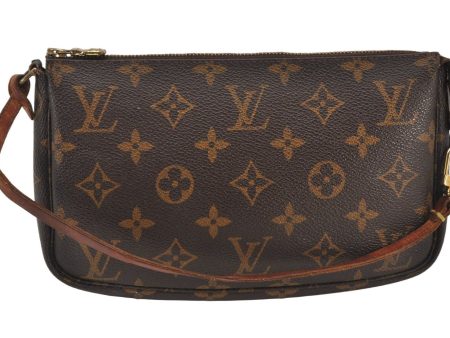 Authentic Louis Vuitton Monogram Pochette Accessoires Pouch M51980 LV 7410K For Sale