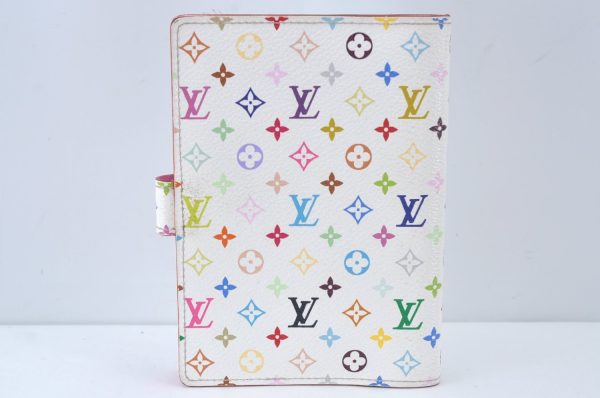 Louis Vuitton Monogram Multicolor Agenda PM Notebook Cover White Pink 2602K Online Hot Sale