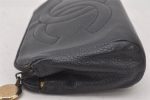 Authentic CHANEL Vintage Caviar Skin CC Logo Pouch Purse Black 7288K Online Sale