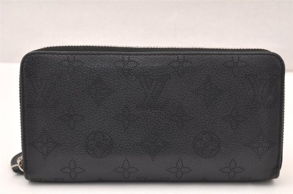 Authentic Louis Vuitton Mahina Zippy Wallet Long Purse Black M61867 LV 6278K Online now