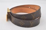 Auth Louis Vuitton Monogram Ceinture Carre 70cm 27.6  M6800 Leather Belt 7551K Online now