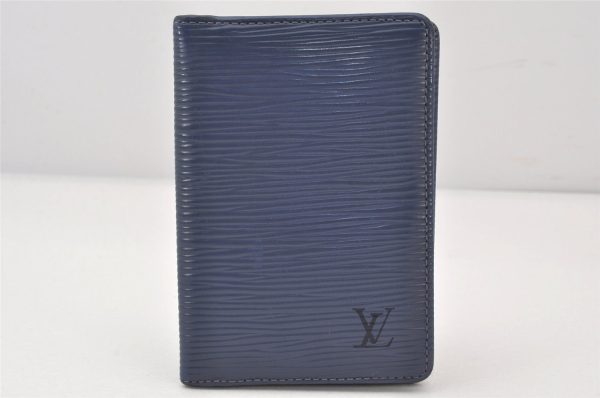 Authentic Louis Vuitton Epi Organizer De Poche Pass Case Blue M6358G LV 6494K on Sale