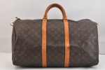 Authentic Louis Vuitton Monogram Keepall 50 Travel Boston Bag Old Model LV 7142K Supply