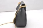 Authentic Chloe Drew Suede Leather Chain Shoulder Cross Body Bag Black 2644K Sale