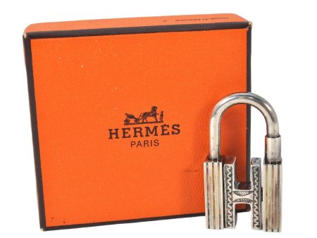 Authentic HERMES TOUAREG Cadena Padlock Silver 925 Box 4716K For Discount