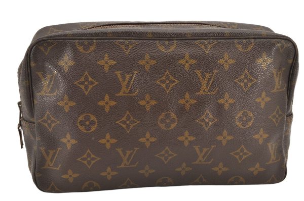 Auth Louis Vuitton Monogram Trousse Toilette 28 Clutch Hand Bag Old Model 3299K Online Hot Sale