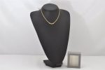 Auth Christian Dior Gold Tone Rhinestone Chain Pendant Necklace CD Box 4261K Cheap