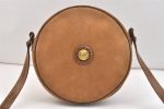 Authentic FENDI Vintage Shoulder Cross Body Bag Purse Suede Enamel Brown 7582K Fashion