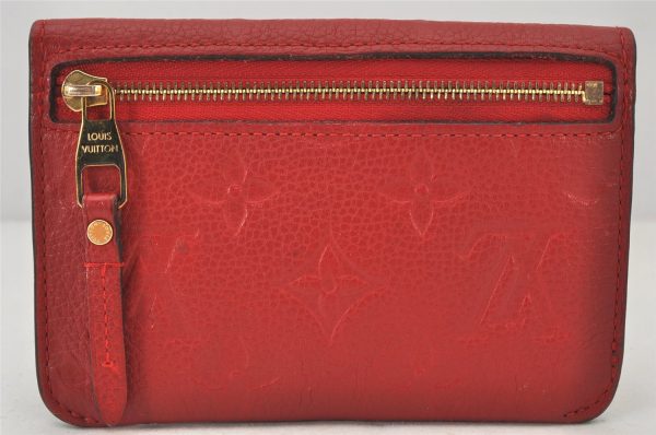 Auth Louis Vuitton Monogram Empreinte Pochette Cles Coin Purse M60634 Red 6789K For Sale