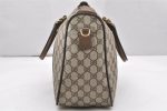 Authentic GUCCI Web Sherry Line 2Way Tote Bag GG PVC Leather Brown 6480K Sale