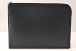 Authentic Louis Vuitton Epi Pochette Jours GM Document Case M64153 Black 4707K For Sale