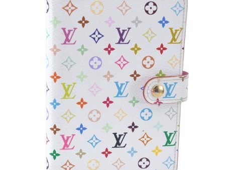 Louis Vuitton Monogram Multicolor Agenda PM Notebook Cover White Pink 2602K Online Hot Sale