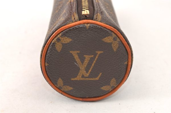 Authentic Louis Vuitton Monogram Trousse Ronde Pen Case Pouch M47630 Junk 5417K For Sale