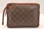 Authentic Louis Vuitton Monogram Pochette Sport Clutch Hand Bag Old Model 6181K Sale