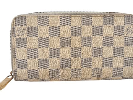 Authentic Louis Vuitton Damier Azur Zippy Wallet Long Purse N60019 LV 6498K Supply