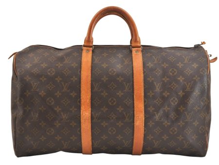 Authentic Louis Vuitton Monogram Keepall 50 Travel Boston Bag Old Model LV 7142K Supply