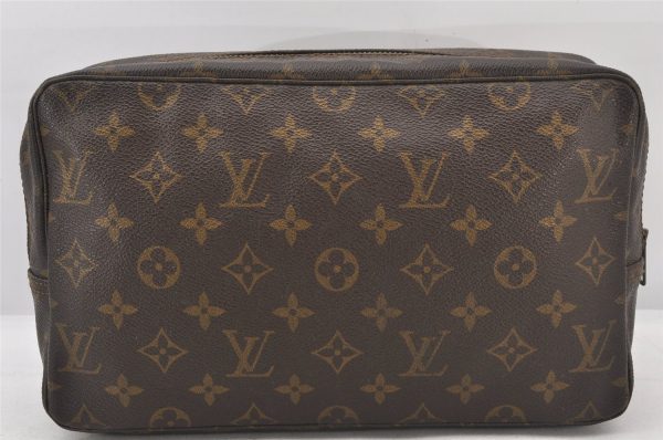 Auth Louis Vuitton Monogram Trousse Toilette 28 Clutch Hand Bag Old Model 5954K Online now