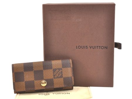 Authentic Louis Vuitton Damier Multicles 4 Key Case Holder N62631 LV Box 6955K Fashion