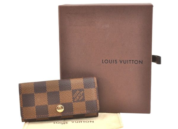 Authentic Louis Vuitton Damier Multicles 4 Key Case Holder N62631 LV Box 6955K Fashion