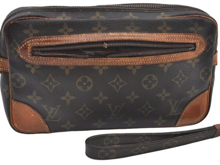 Auth Louis Vuitton Monogram Marly Dragonne GM M51825 Clutch Hand Bag Junk K8588 Discount