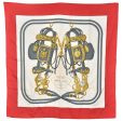 Authentic HERMES Carre 90 Scarf  BRIDES de GALA par  Silk Red 1536K For Sale