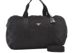 Authentic PRADA Vintage Nylon Leather 2Way Travel Boston Bag Black 1540K Supply