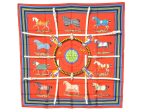 Auth HERMES Carre 90 Scarf  Couvertures et Tenues de Jour  Silk Red Box 1788K Discount