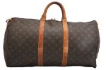 Authentic Louis Vuitton Monogram Keepall 50 Travel Boston Bag Old Model LV 1732K Fashion