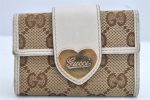 Auth GUCCI Heart 6 Hooks Key Case Holder GG Canvas Leather 203551 Brown 1481K on Sale