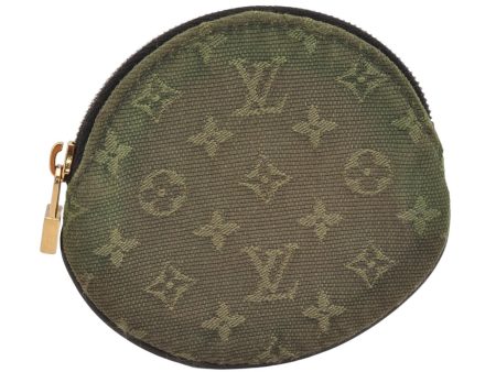 Authentic Louis Vuitton Monogram Mini Porte Monnaie Rond Coin Purse Green 1686K Cheap