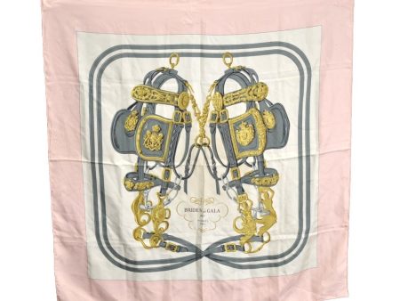 Authentic HERMES Carre 90 Scarf  BRIDES de GALA par   Silk Pink K8505 Online